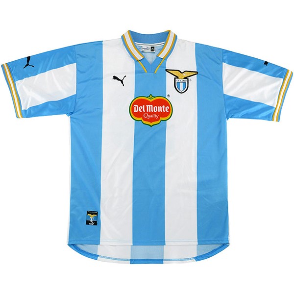 Tailandia Camiseta Lazio Primera Equipación Retro 1999 2000 Azul Blanco